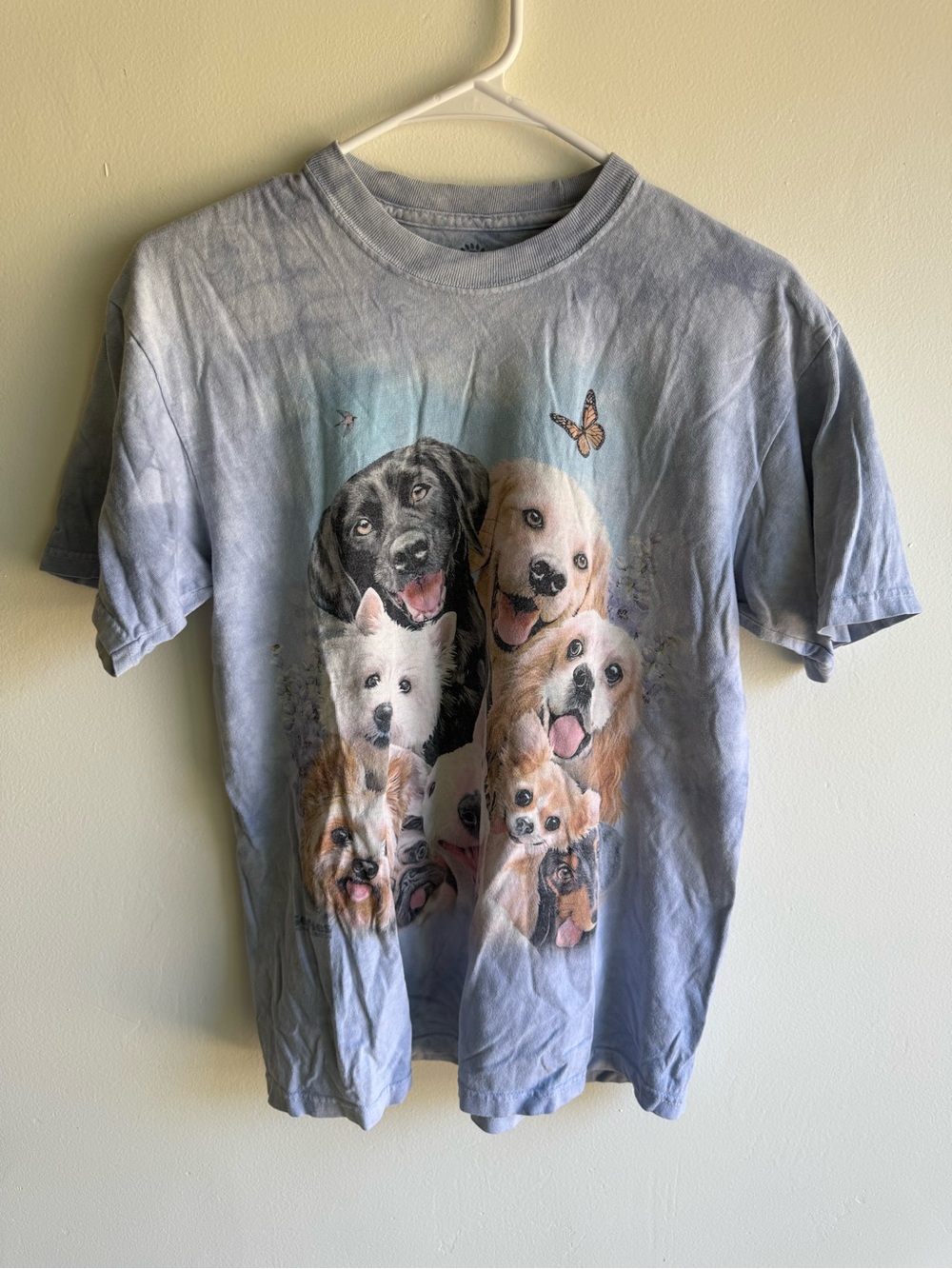 Blue Tie Dye Dog Tee Shirt